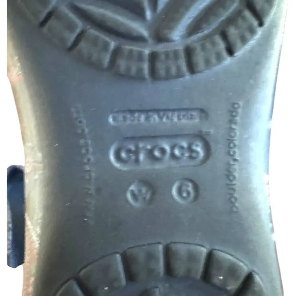 Crocs Kadee Floral Comfort Flats Paisley Floral Navy Women’s Size 6